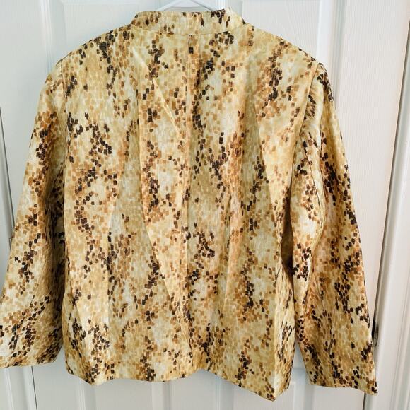 Alfred Dunner Jacket Womens Size 18 Metallic Gold Accent Full Zip Up Lightweight - Picture 5 of 7